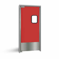 EN1634 1.5 mm galvanized Steel hollow Metal Door Fire rated Exit Door With Panic Bar